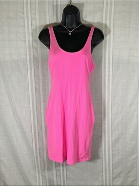 PINK Victoria's Secret Hot Pink Tee with Puppy Embroidery